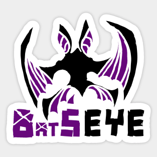 BatsEye Stencil Logo Sticker